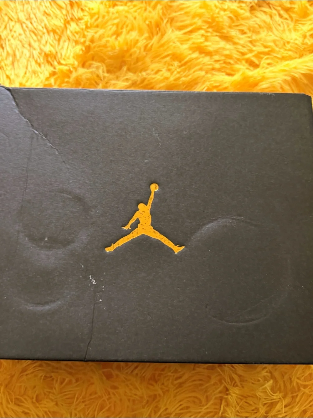 Jordan Sneakers Black Box with Gold Jumpman Logo